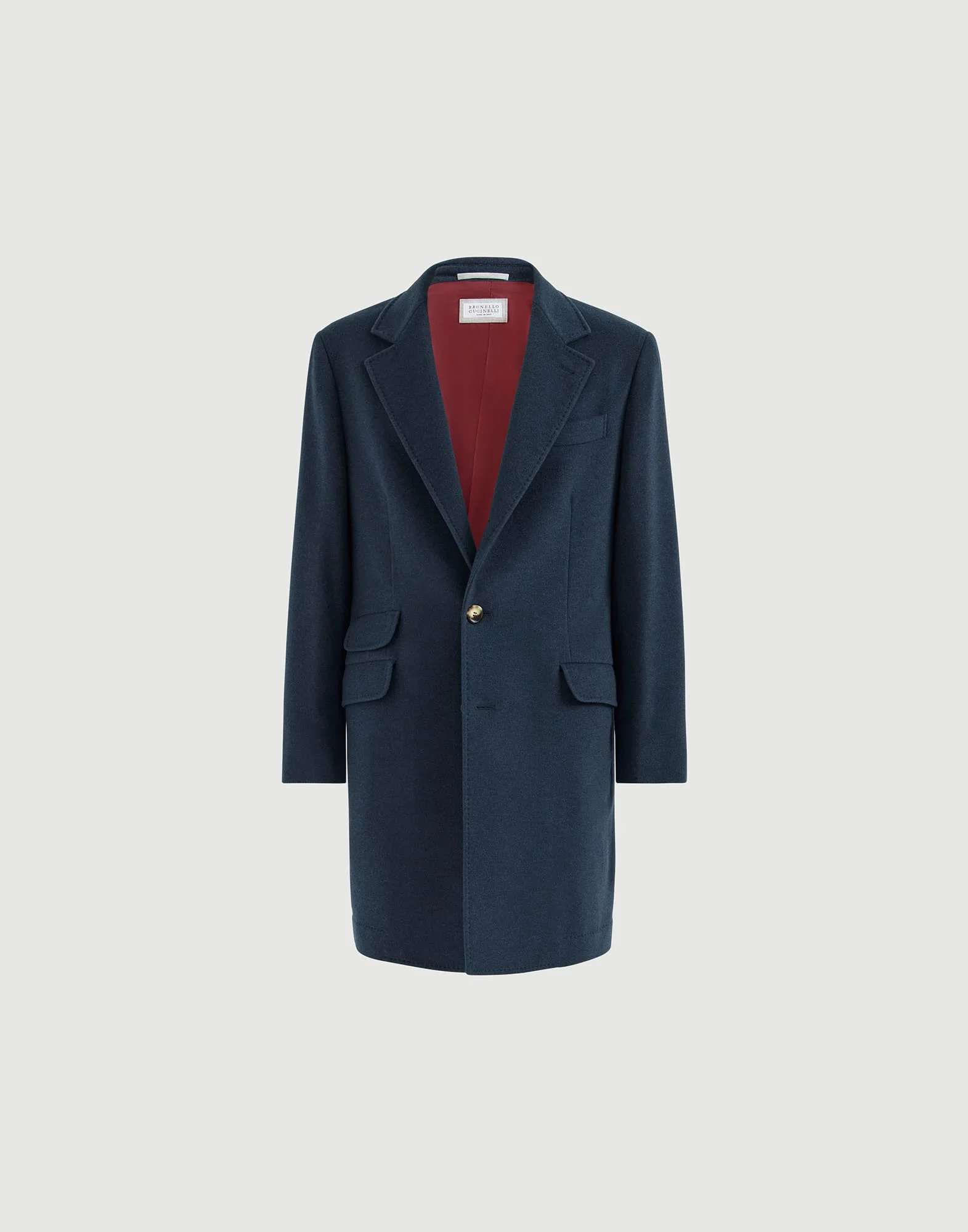 Lightweight water-resistant cashmere coat with double vents - 1