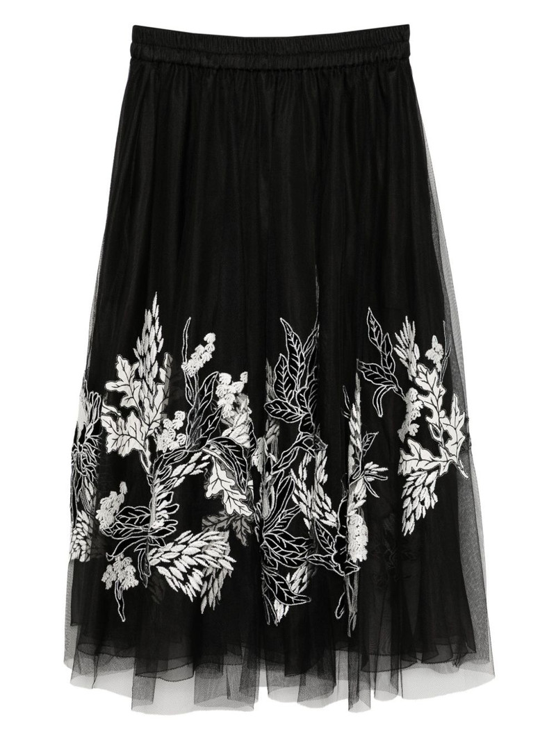 floral-embroidered skirt 1