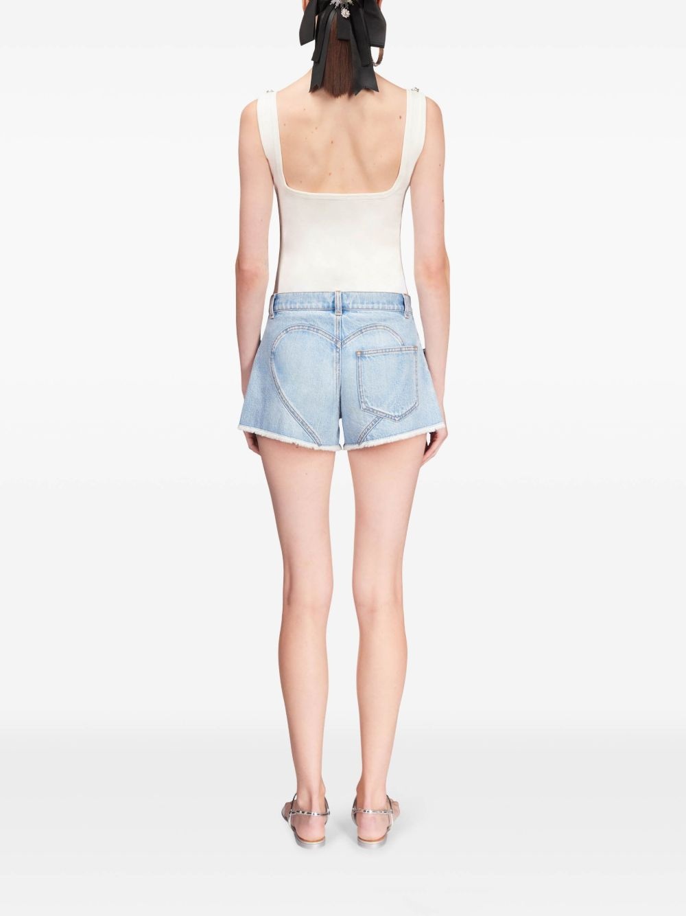 crystal-embellished shorts - 4