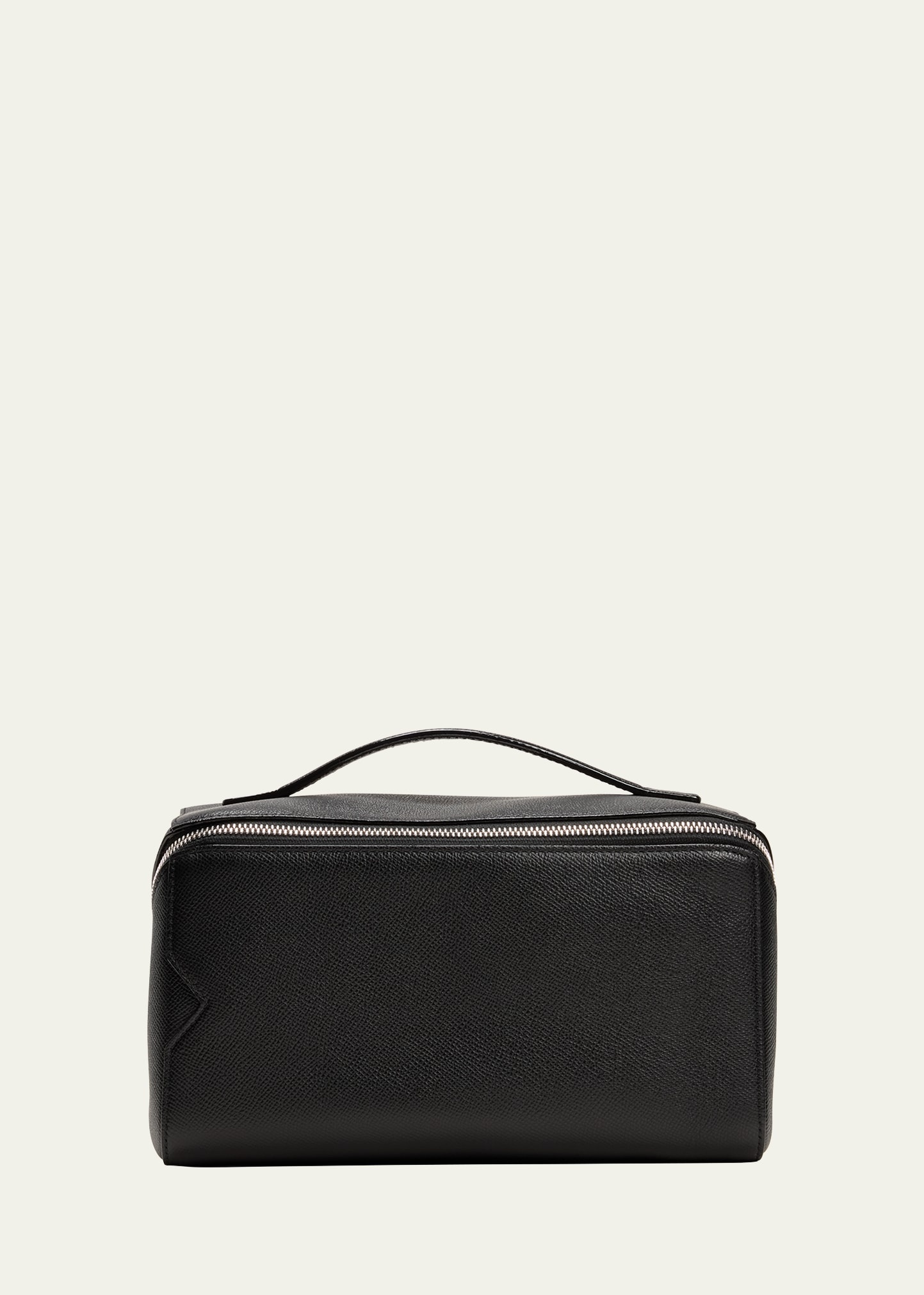 Men's V-Line Soft Leather Toiletry Bag - 1
