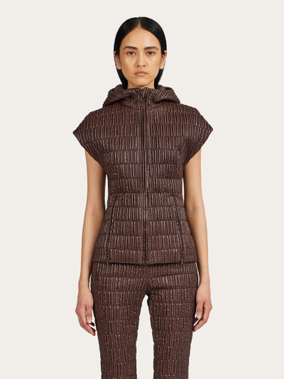 FERRAGAMO Sleeveless quilted jacket outlook