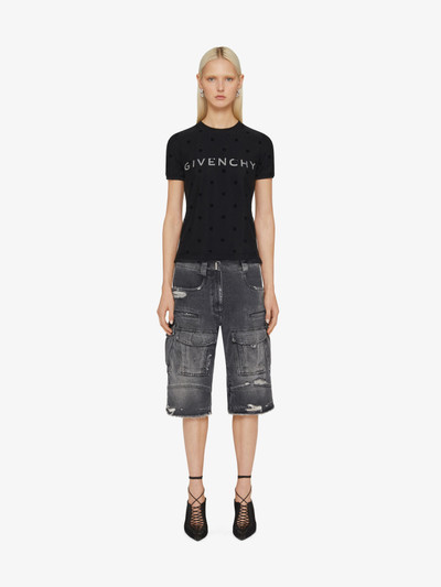 Givenchy DOUBLE LAYERED FITTED T-SHIRT IN COTTON WITH 4G TULLE outlook