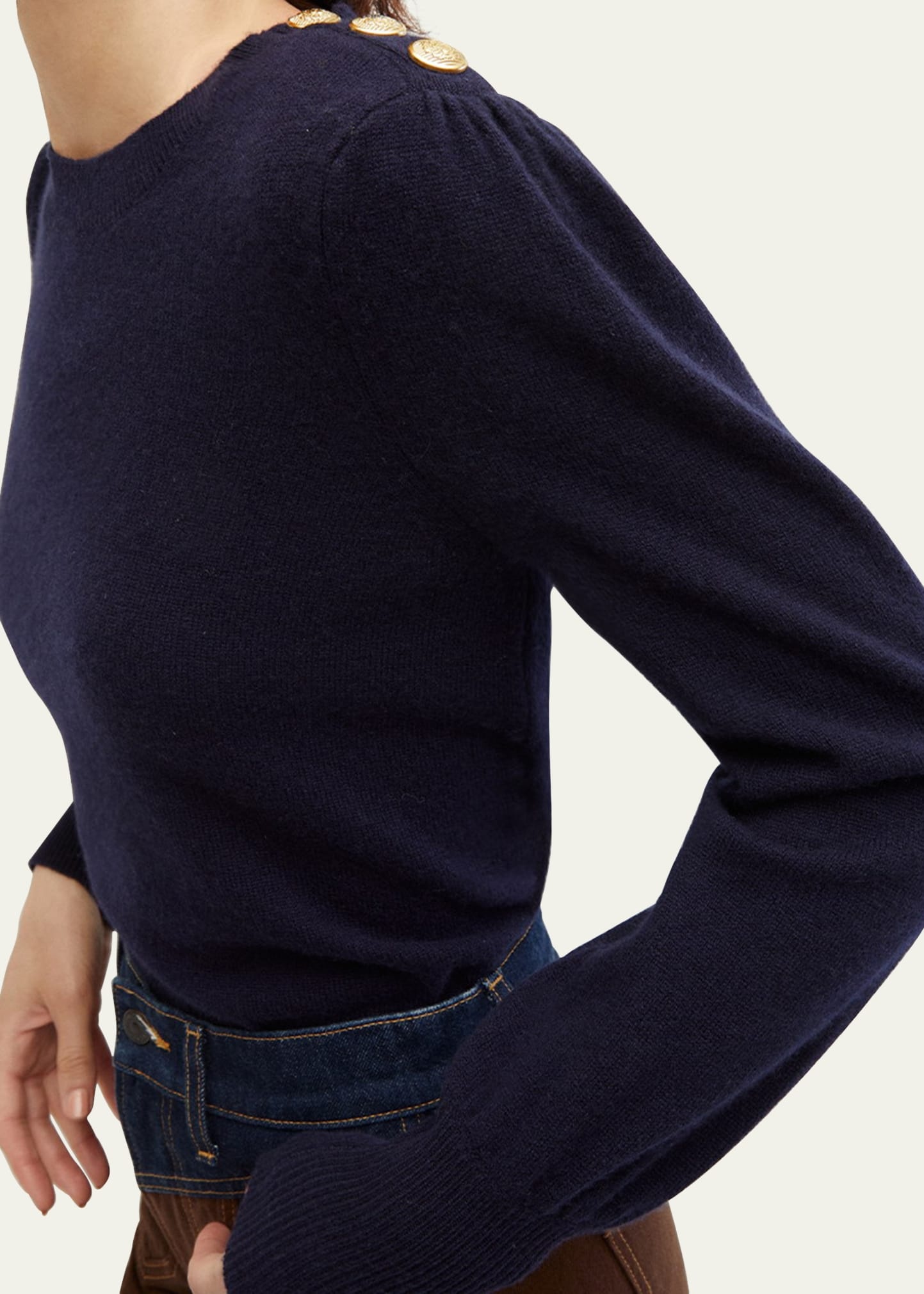 Nelia Cashmere Crewneck Sweater - 5