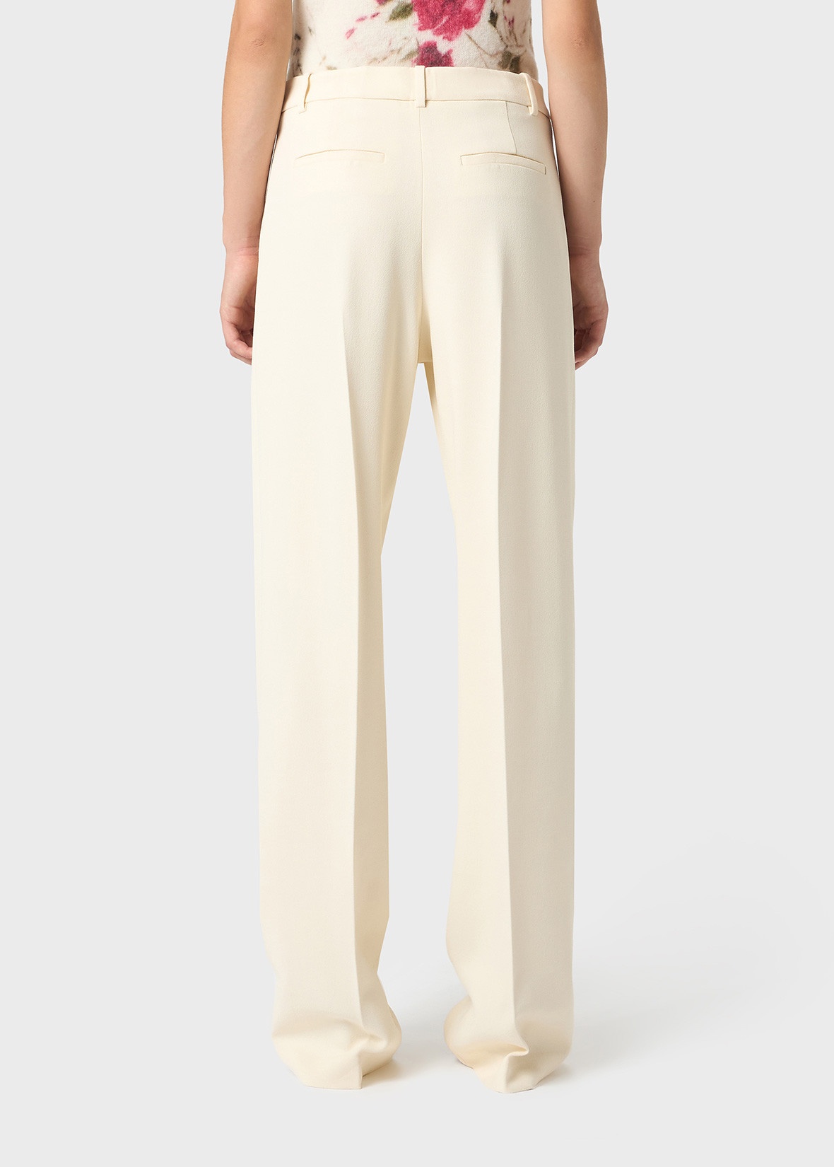 WIDE LEG PANTS IN CRÊPE VISCOSE - 4