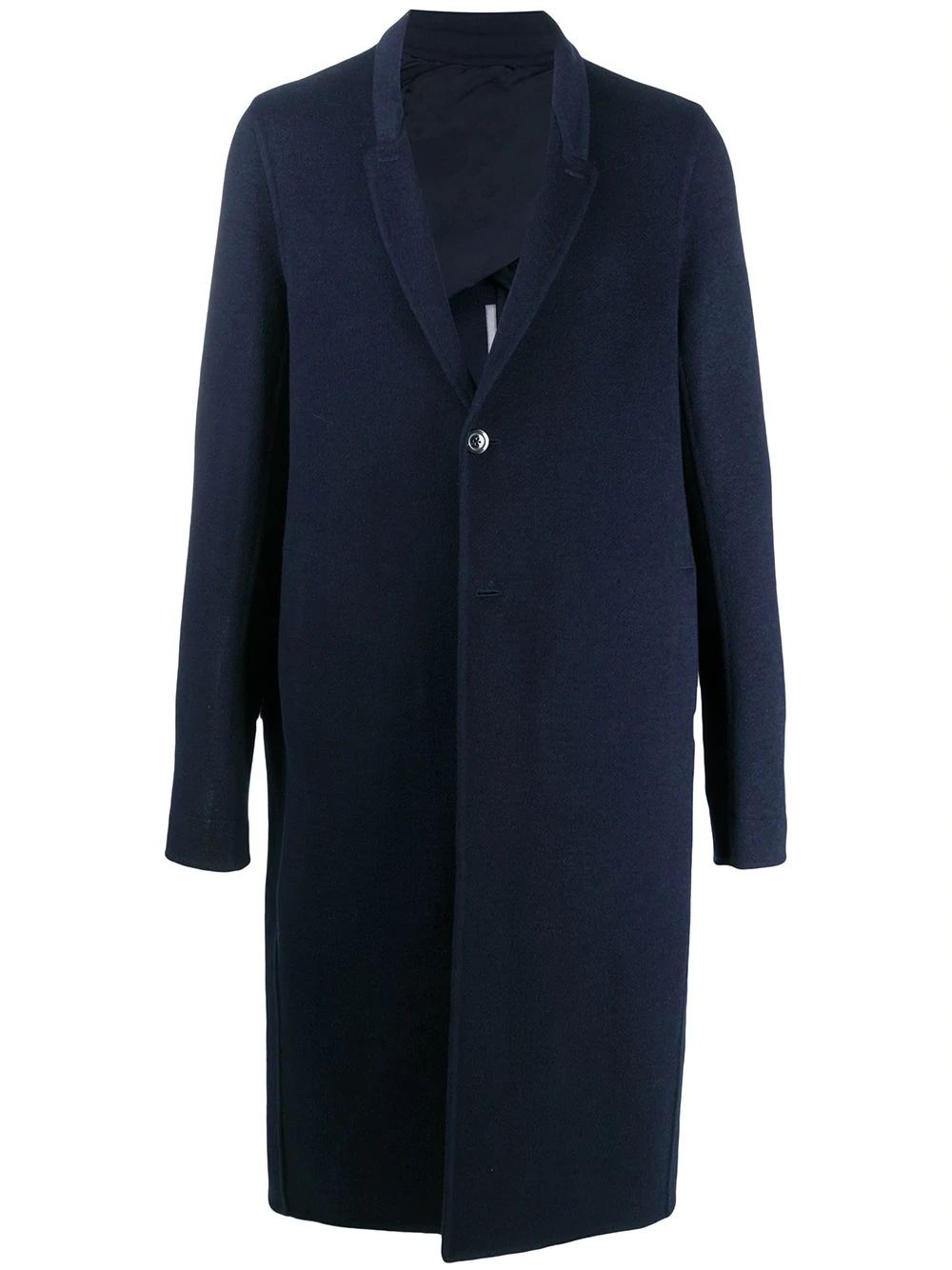 long-sleeved button up coat - 1