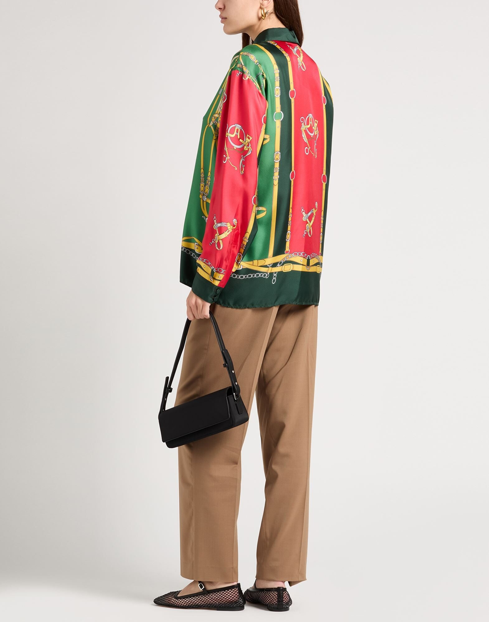 Green Women's Patterned Shirts & Blouses - 3