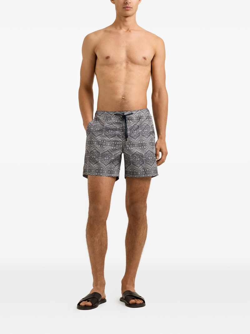 Bulldog drawcord patterned swim shorts 3