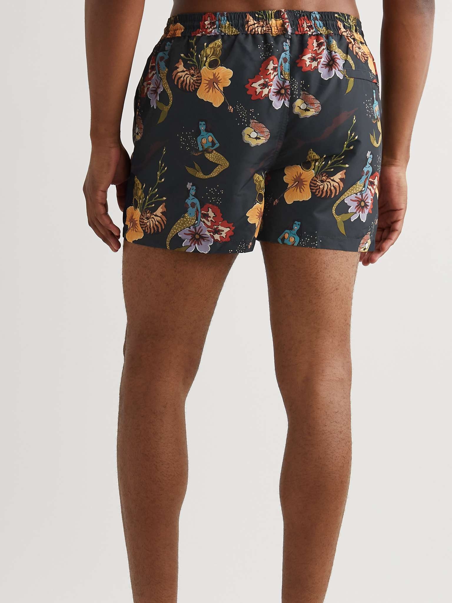 Slim-Fit Short-Length Printed Recycled Swim Shorts - 4