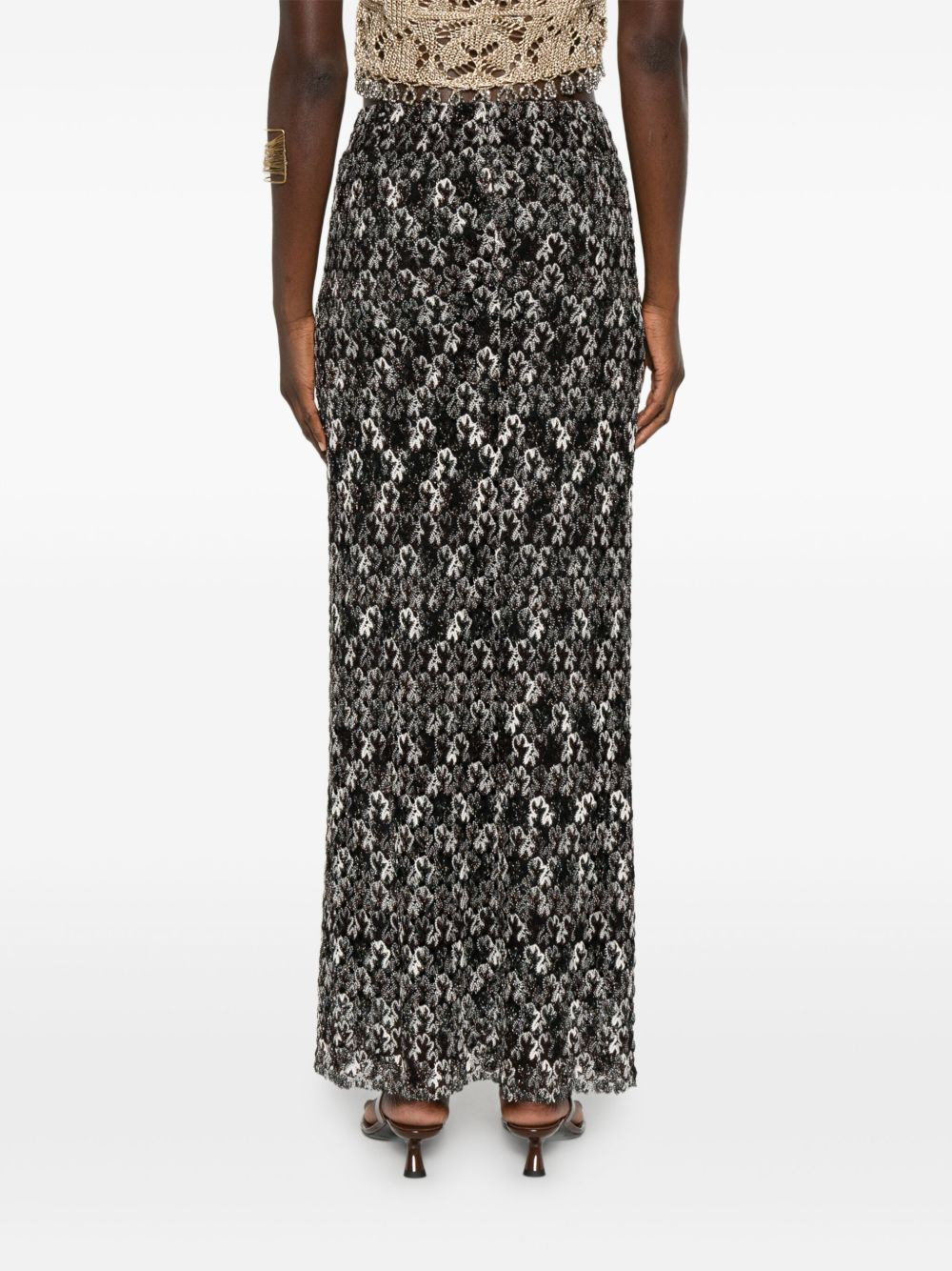 geometric-pattern skirt - 4