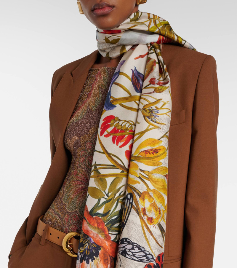 Etro Floral silk scarf outlook