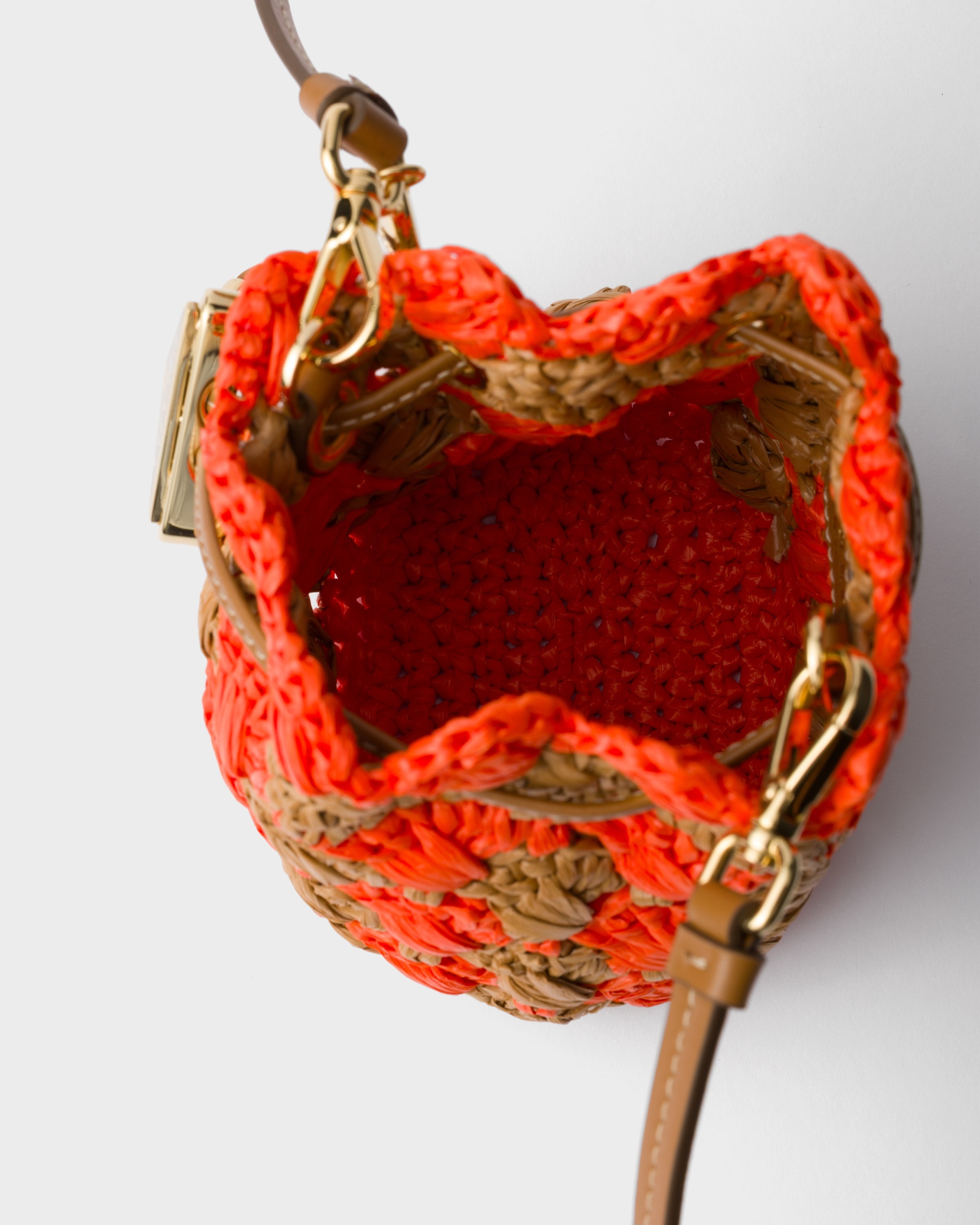 PRADA クロシェ ミニポーチ Crochet mini-pouch ★関税込 Prada Crochet and Leather Mini Pouch | Saks Fifth Avenue