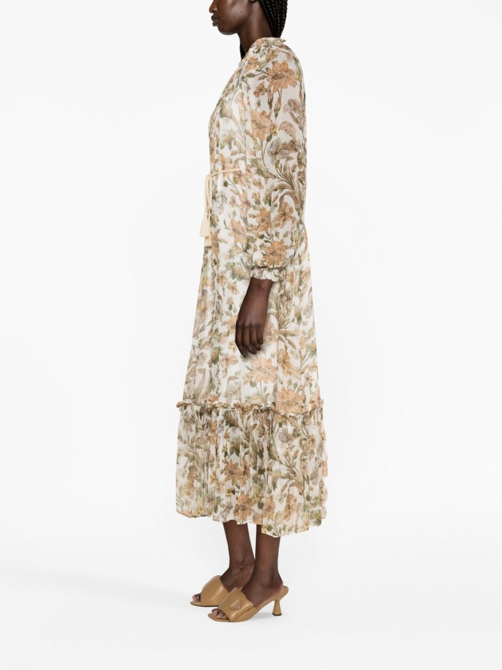 Chintz floral-print maxi dress - 4