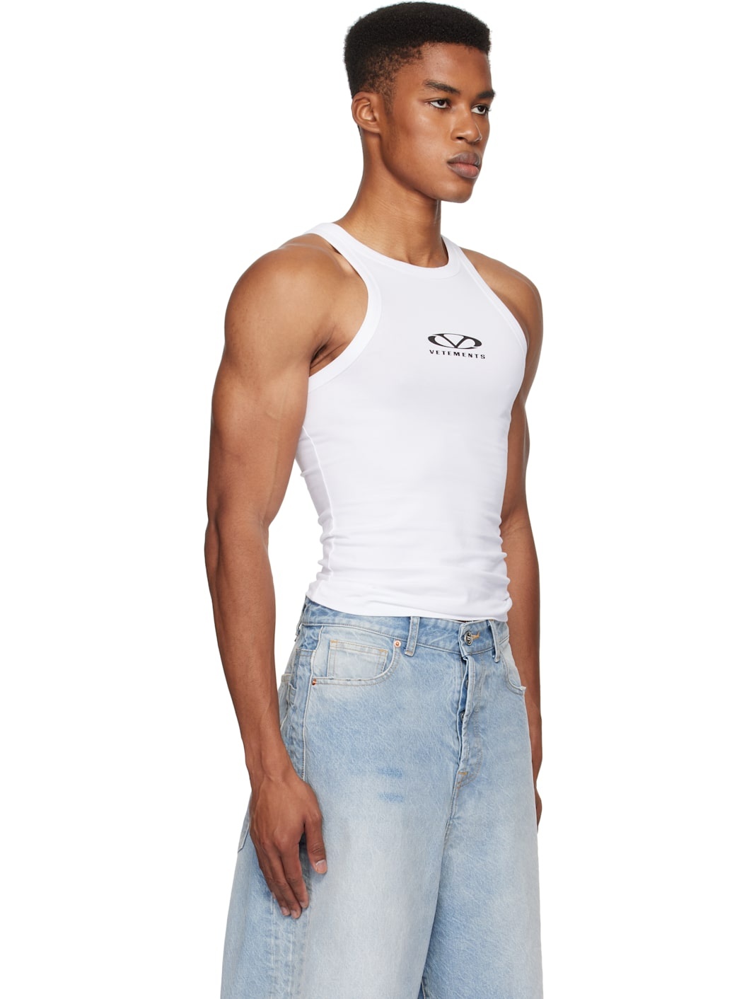 White Oval Logo Tank Top - 2