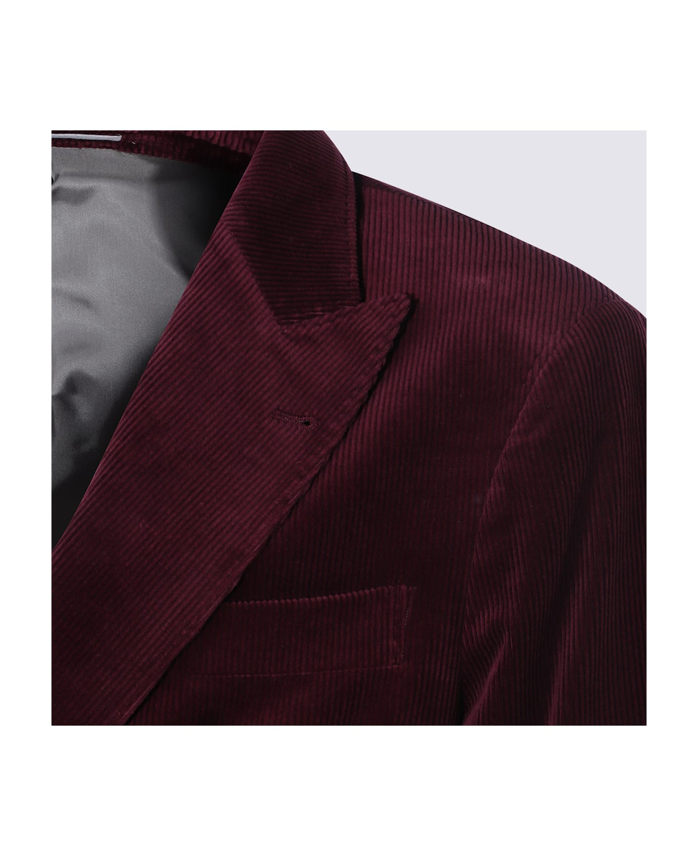 Dark Red Cotton Suit - 5