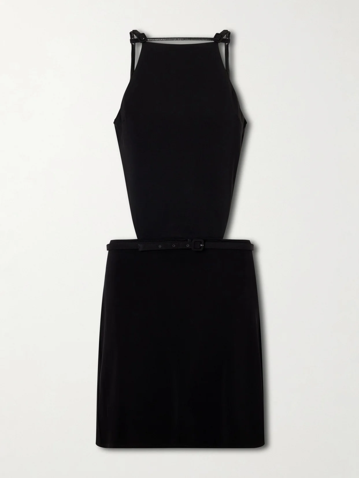 Open Back Jersey Mini Dress - 1