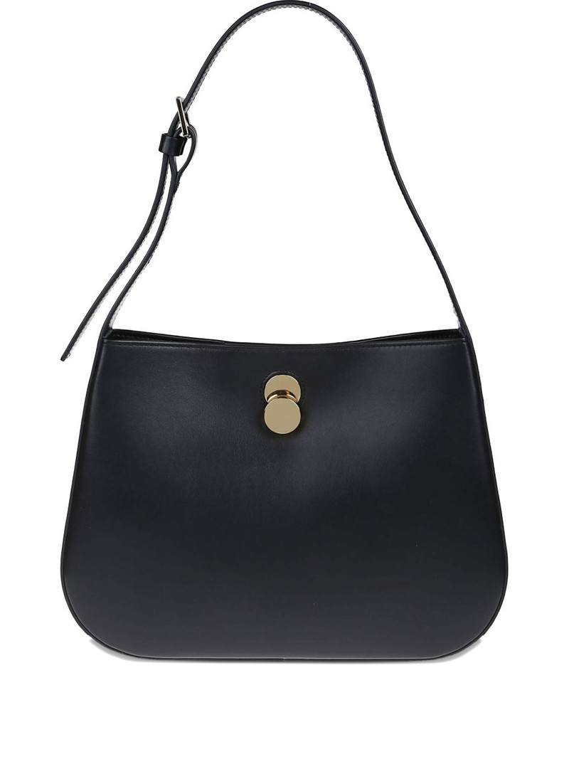 curved leather shoulder bag 1
