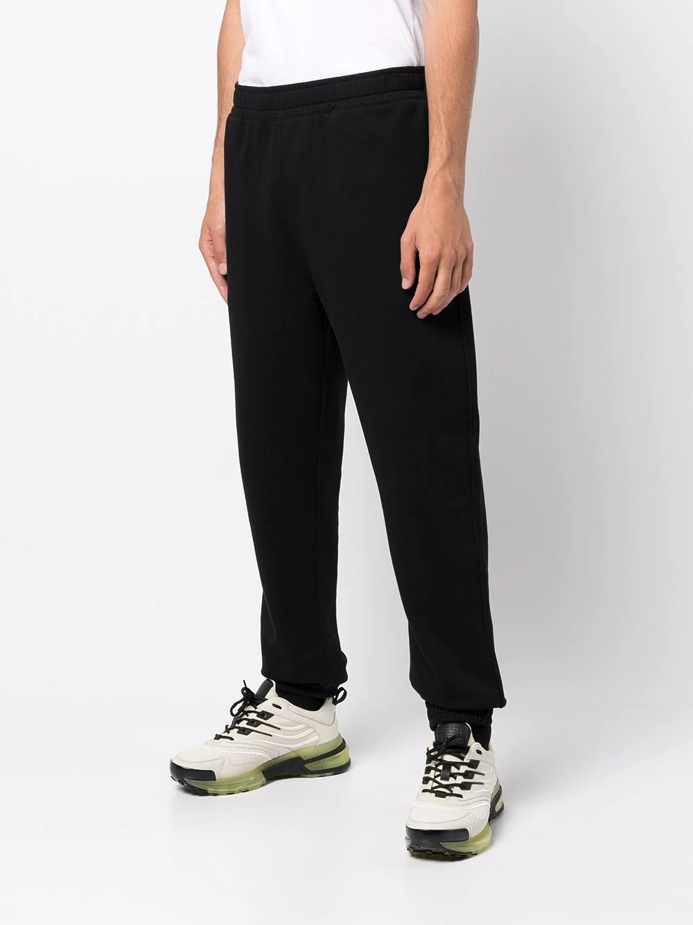 rear logo-print casual track pants - 3