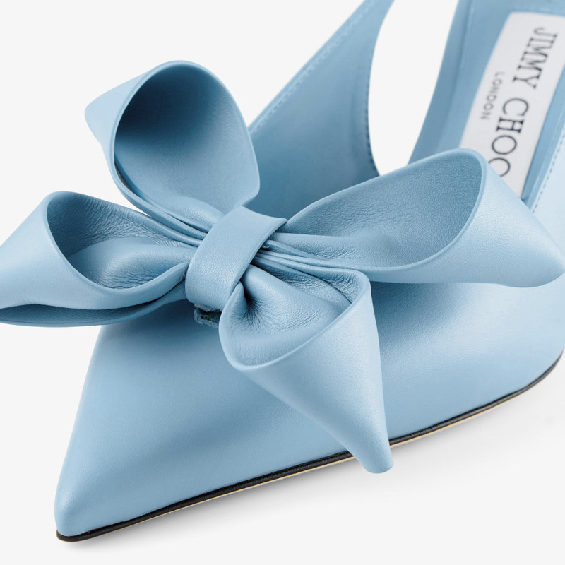 Staz Sling Back 70 Dusty Blue Leather Pumps 4