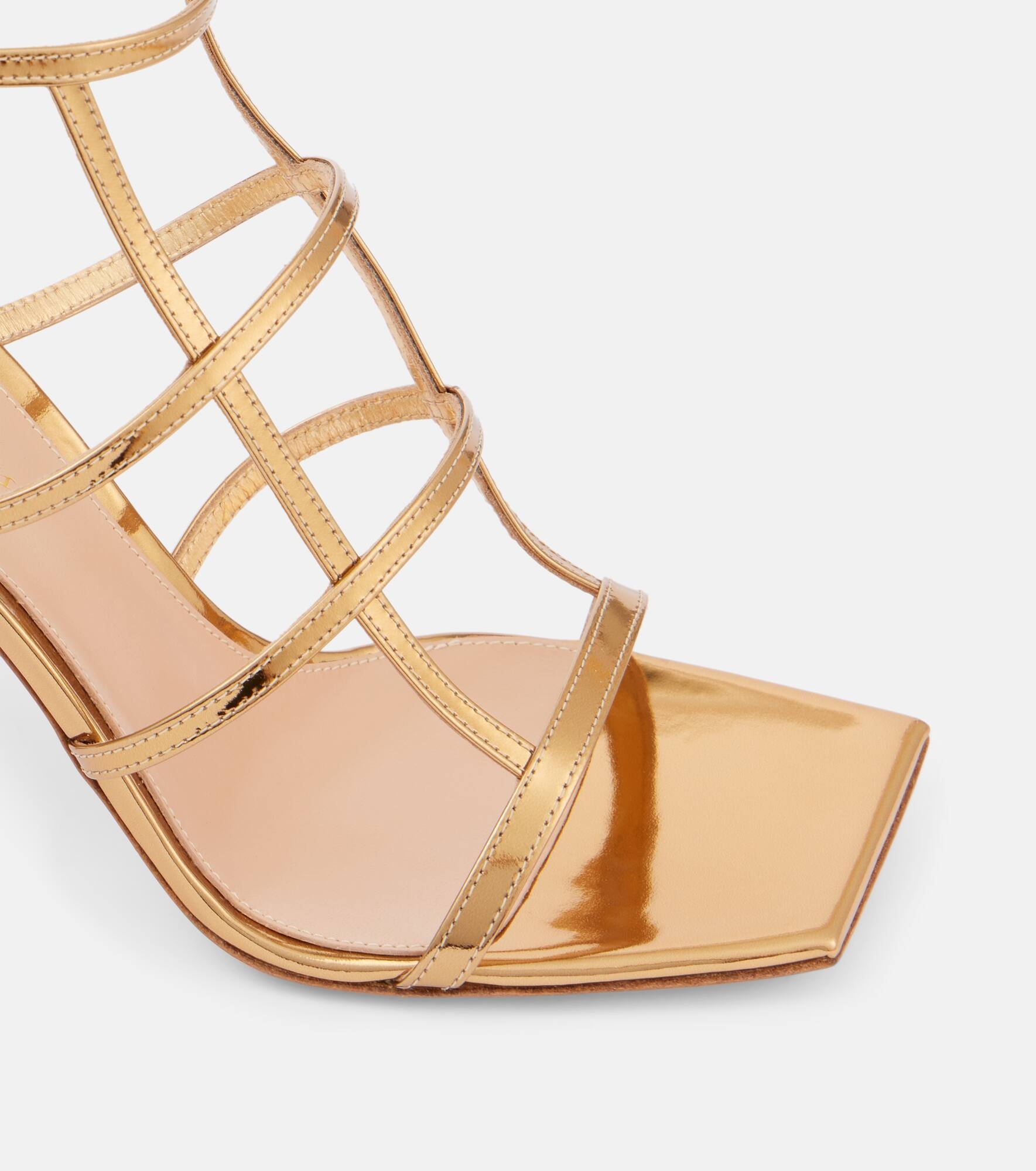 Mondry metallic leather sandals - 6