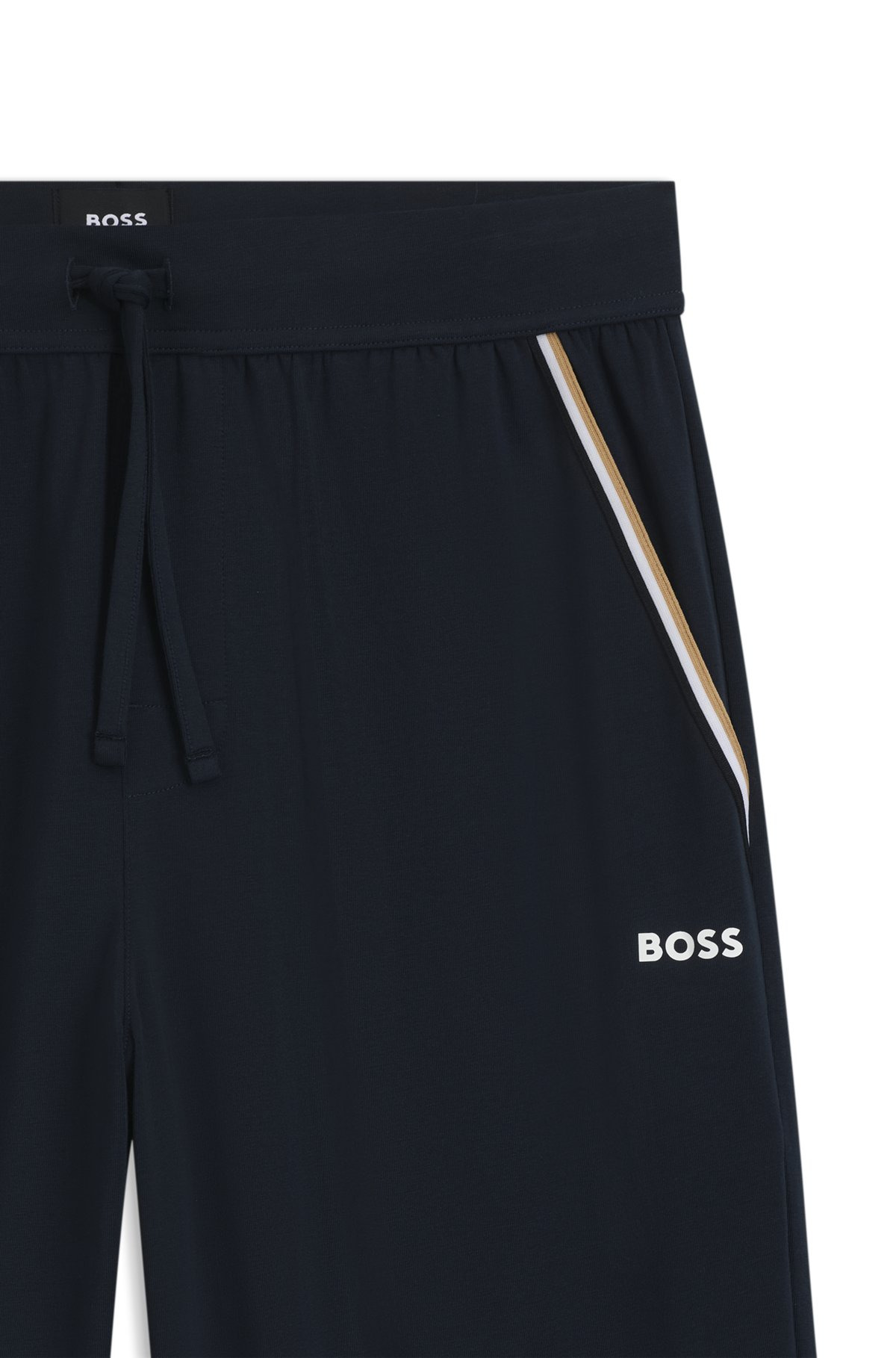 PAJAMA BOTTOMS IN STRETCH COTTON WITH TAPE TRIMS - 6