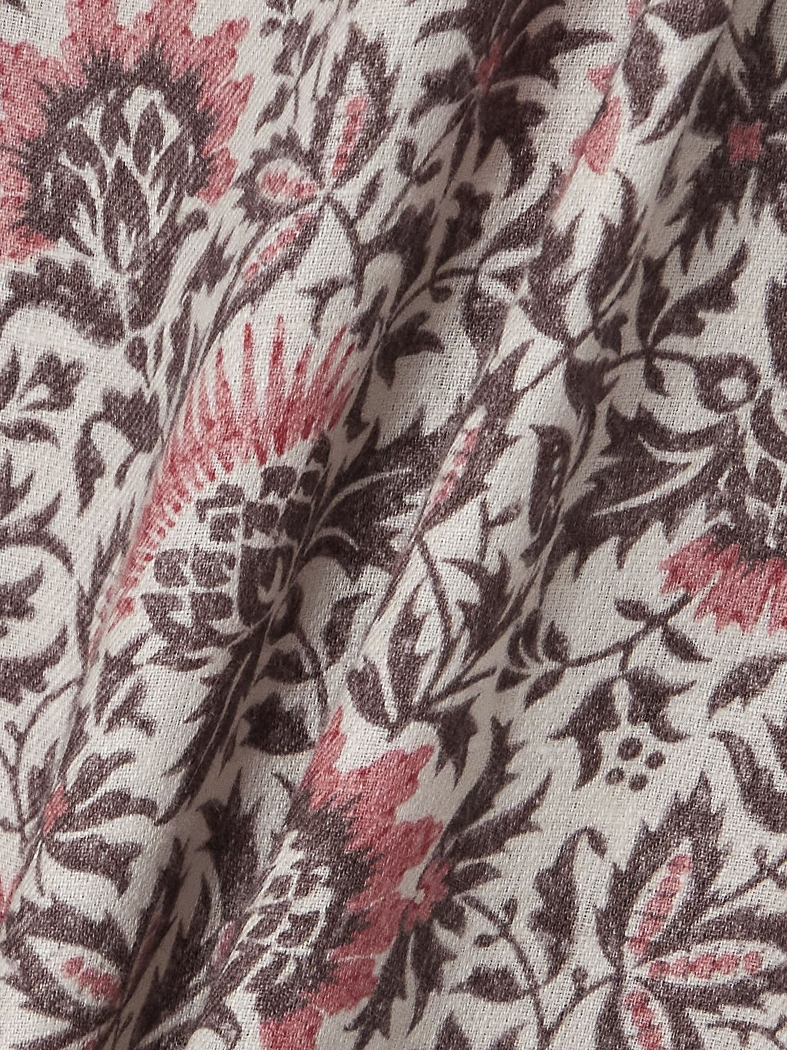 Billie belted floral-print linen-twill mini dress Pink - 4