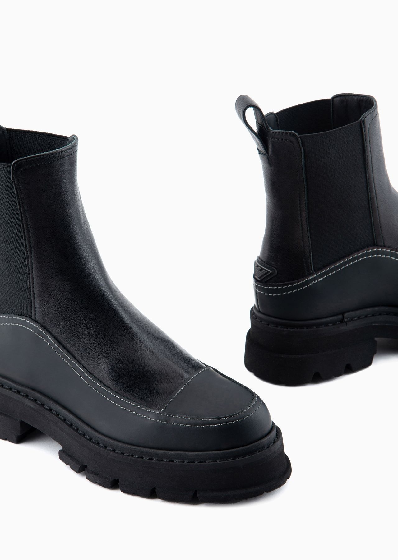 Nappa leather Chelsea boots with rubberised details and chunky sole - 5