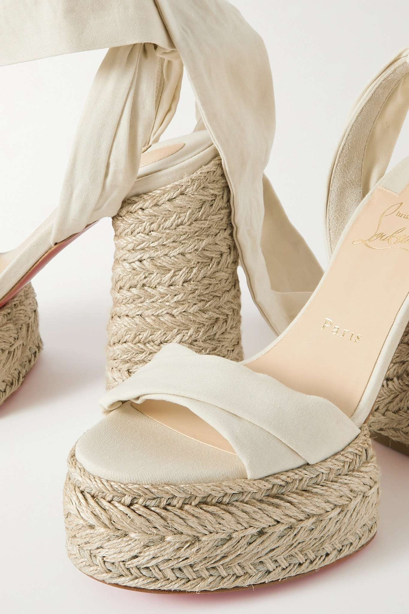 Mariza du Desert 130 gabardine espadrille platform sandals 4