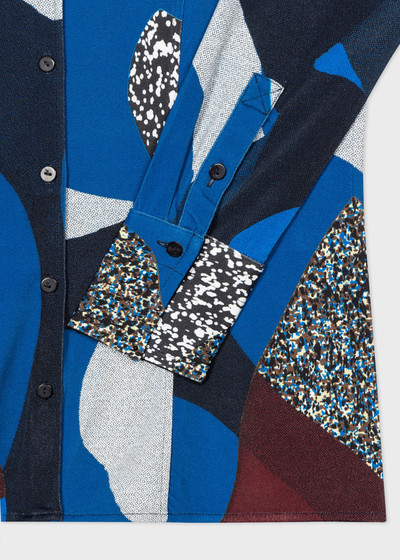 Paul Smith Blue 'Botanical Collage' Jersey Shirt outlook
