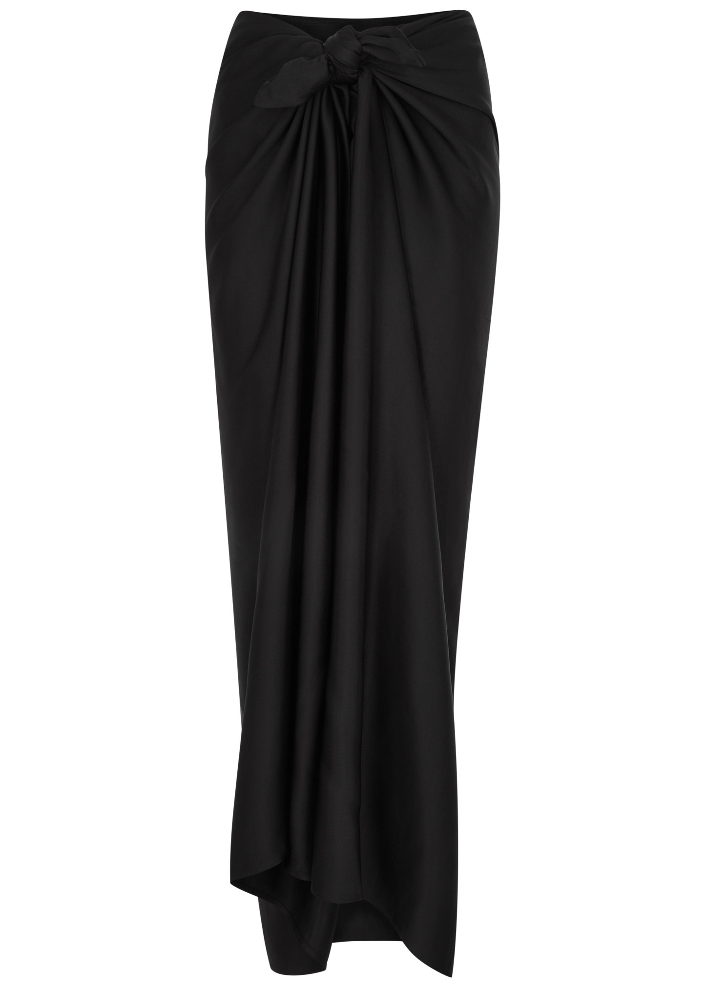 Knotted satin maxi skirt - 1