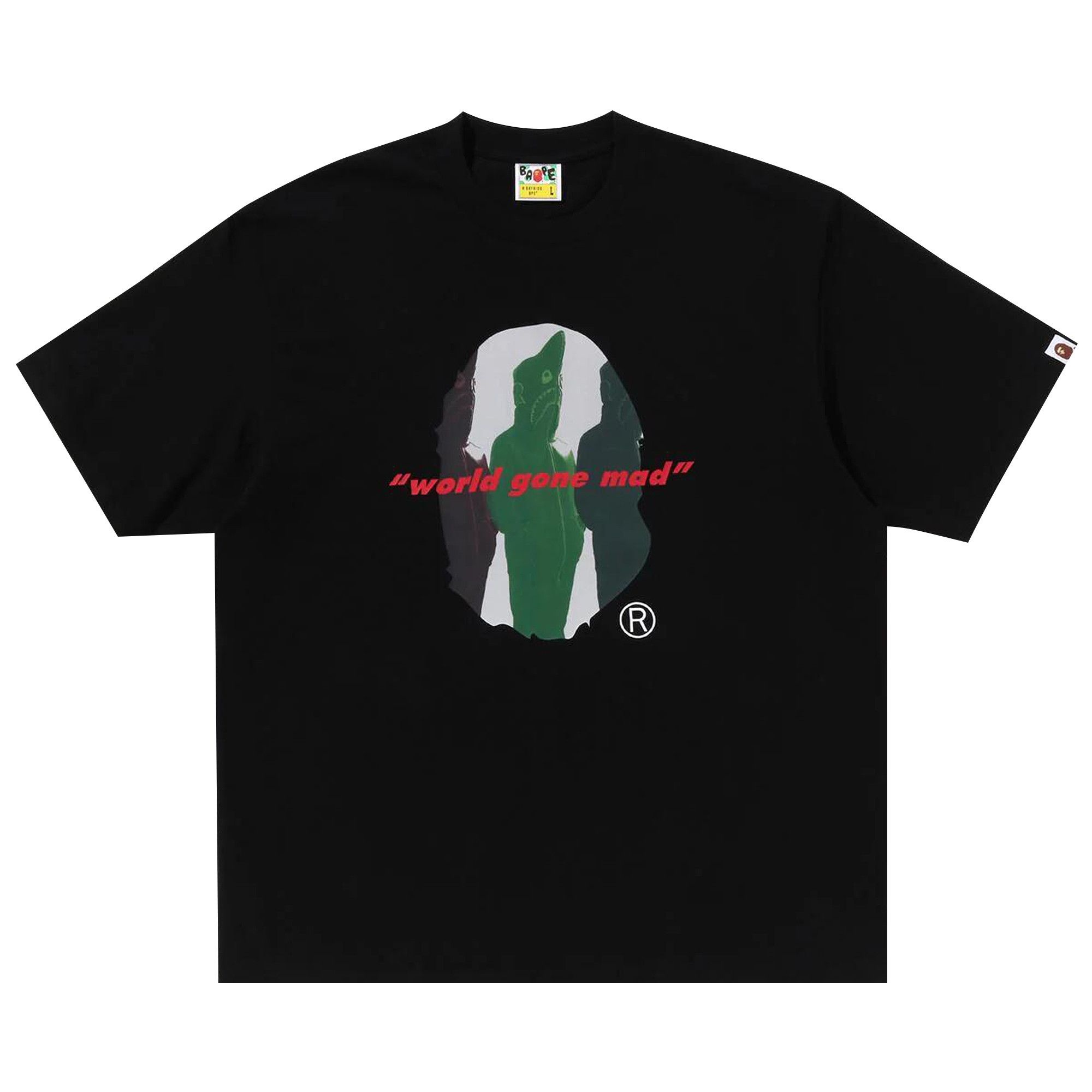 BAPE Shark Seijin Ape Head Relaxed Fit Tee 'Black' - 1