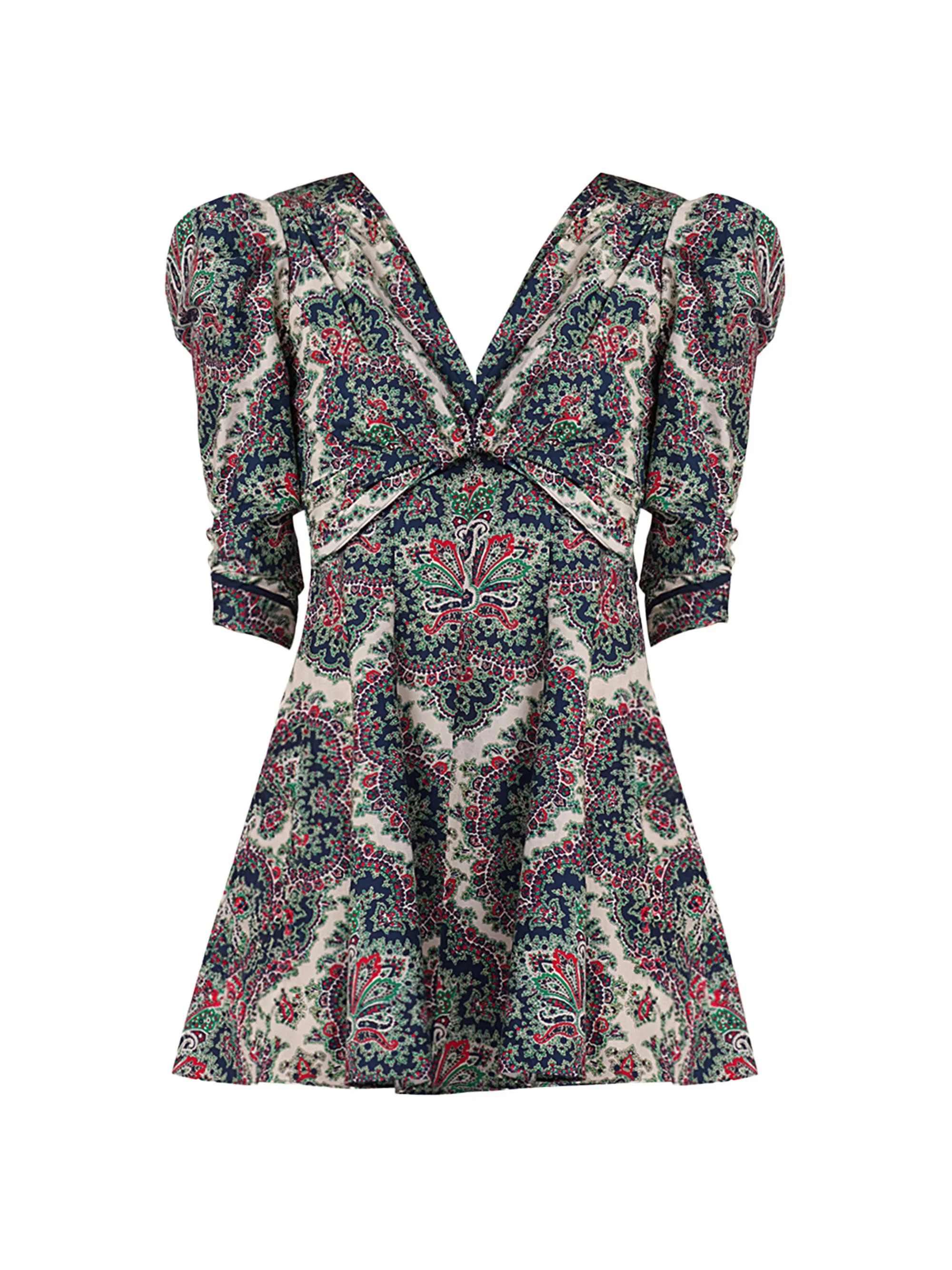 Women's Natalya Floral Minidress - Navy Cherry - 1