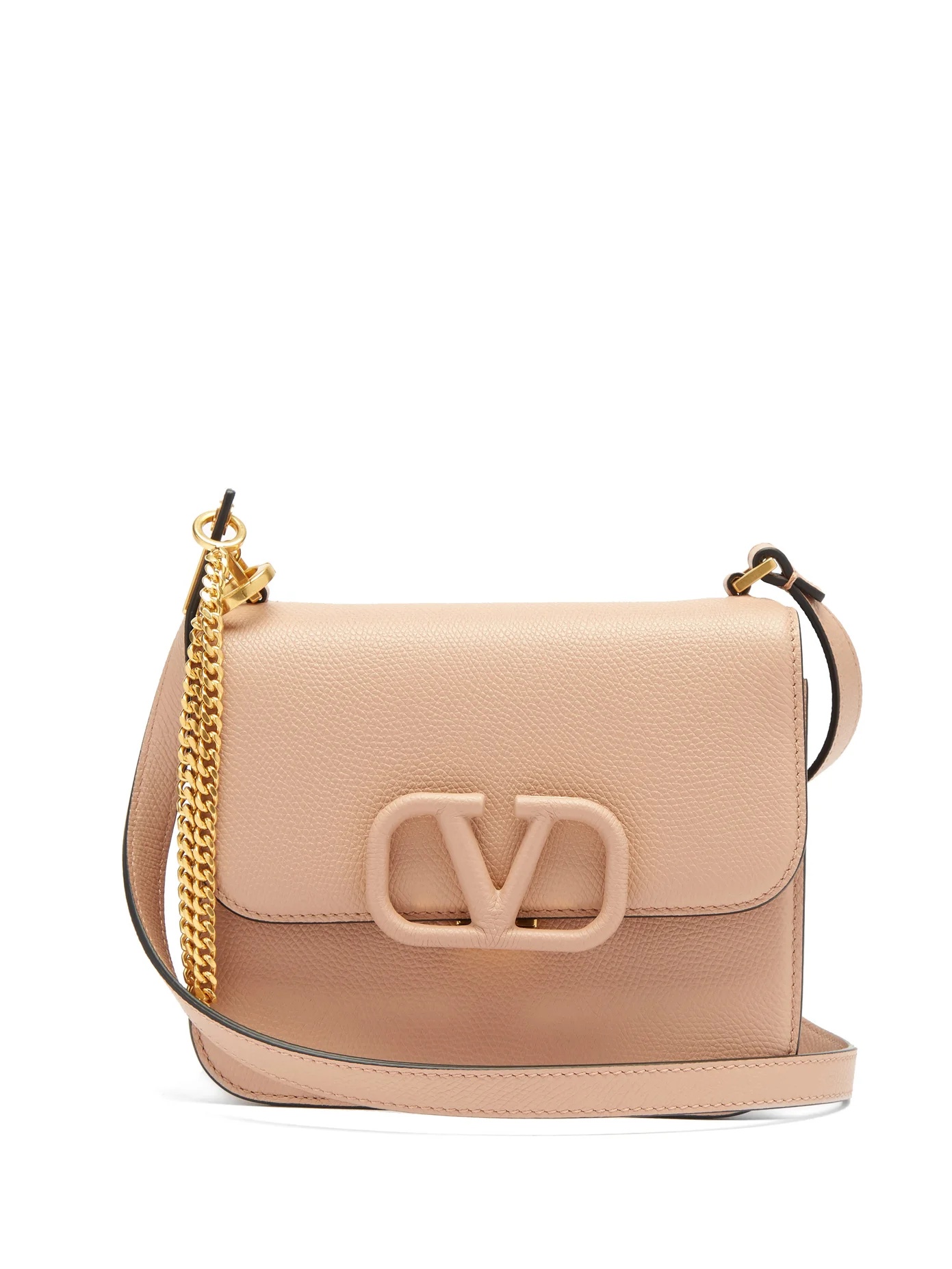 V-sling small leather shoulder bag - 1