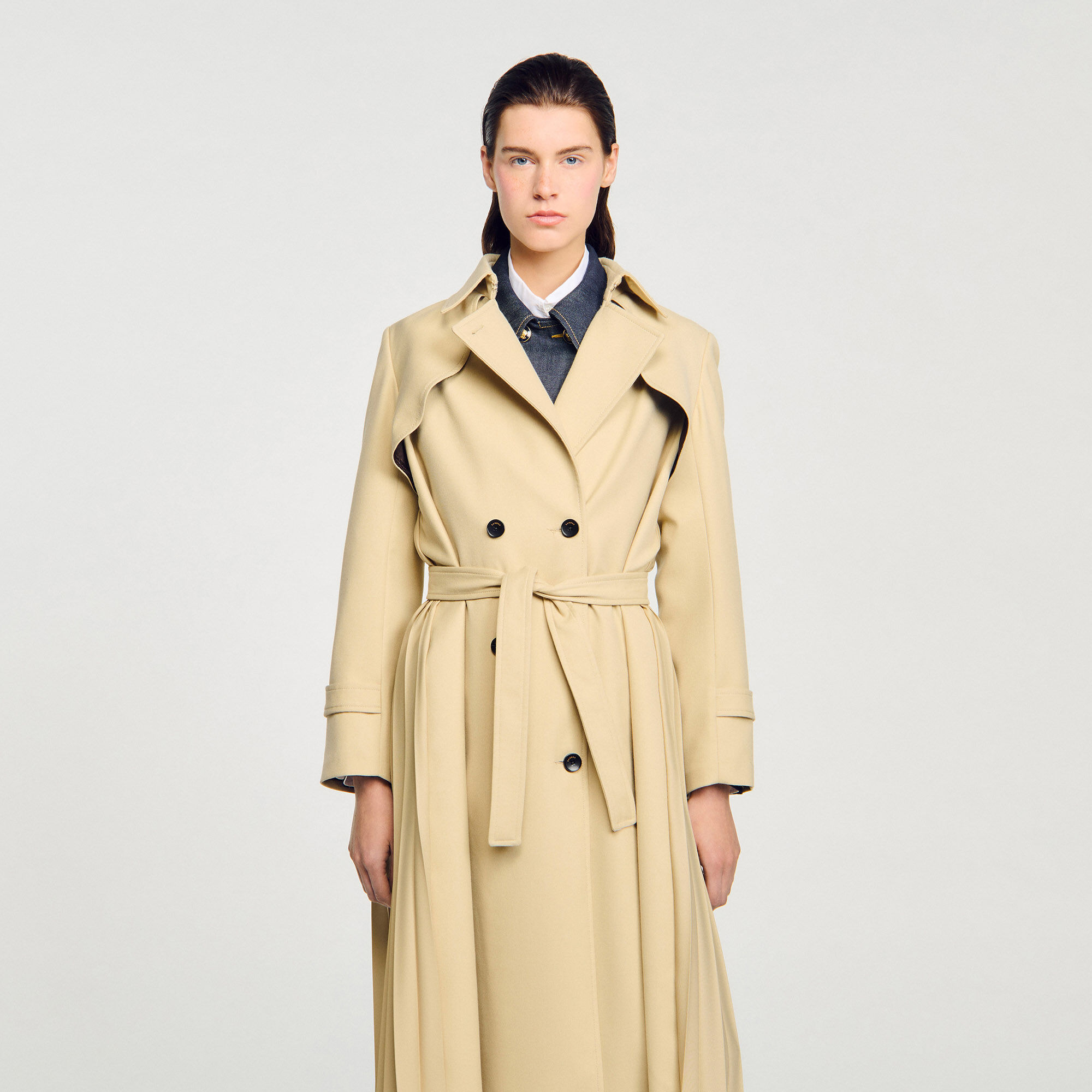 BELTED DOUBLE-BREASTED TRENCH - 4