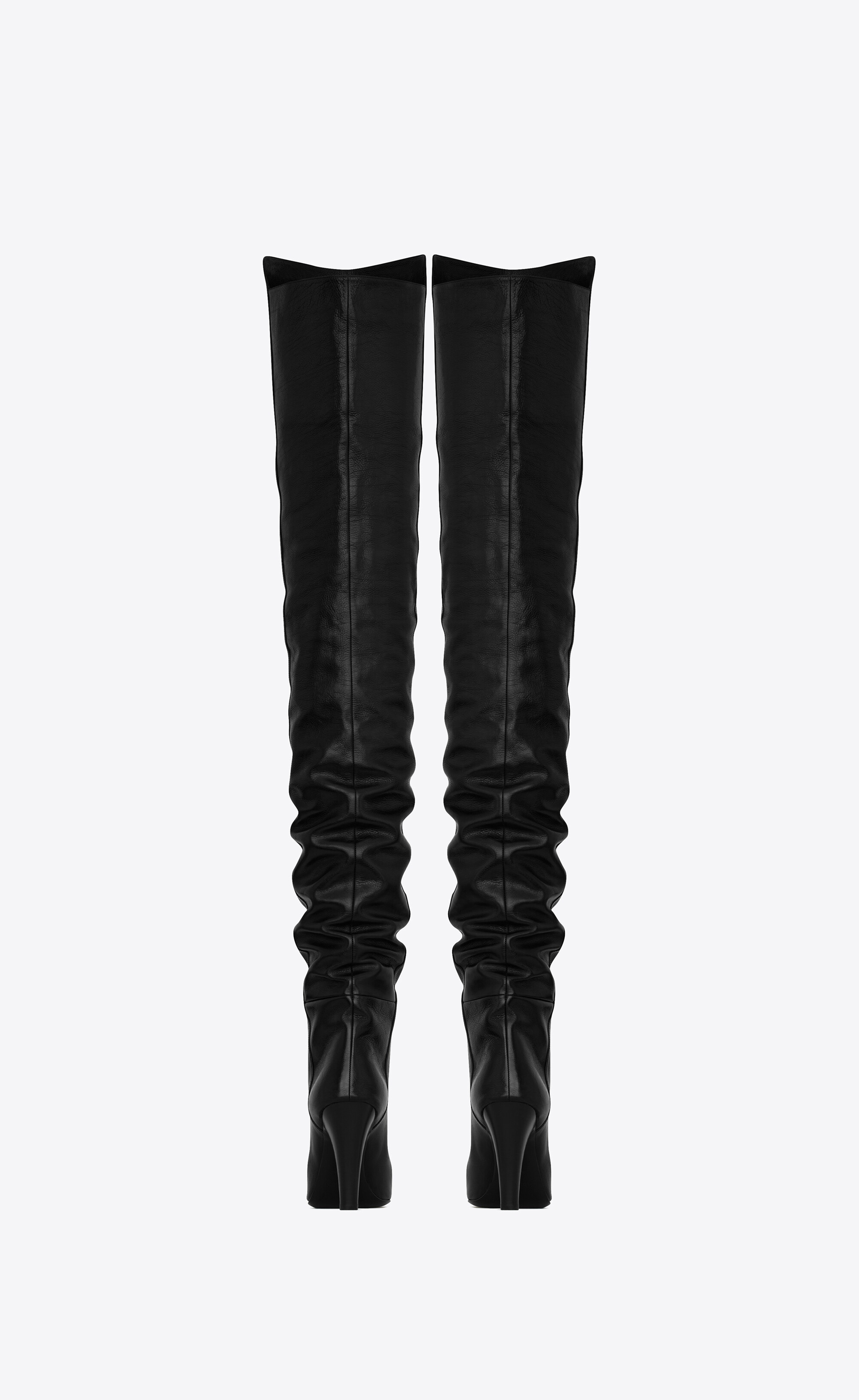 betty over-the-knee boots in shiny grained leather - 5
