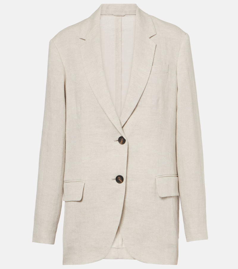 Linen-blend blazer - 1