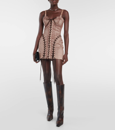 Jean Paul Gaultier x KNWLS denim corset minidress outlook