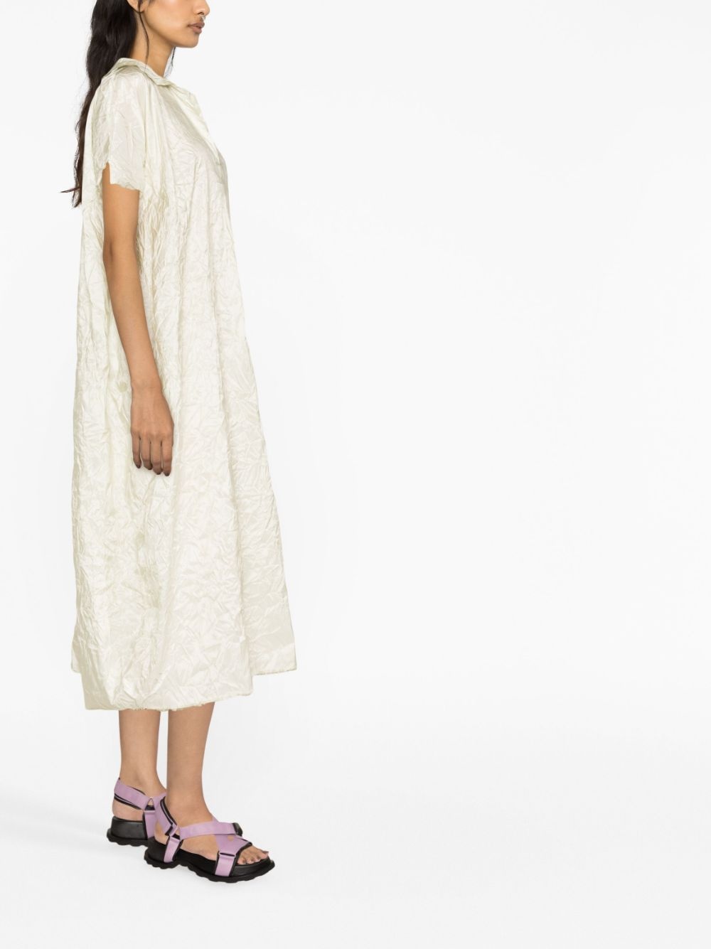 embroidered shirt maxi dress - 4