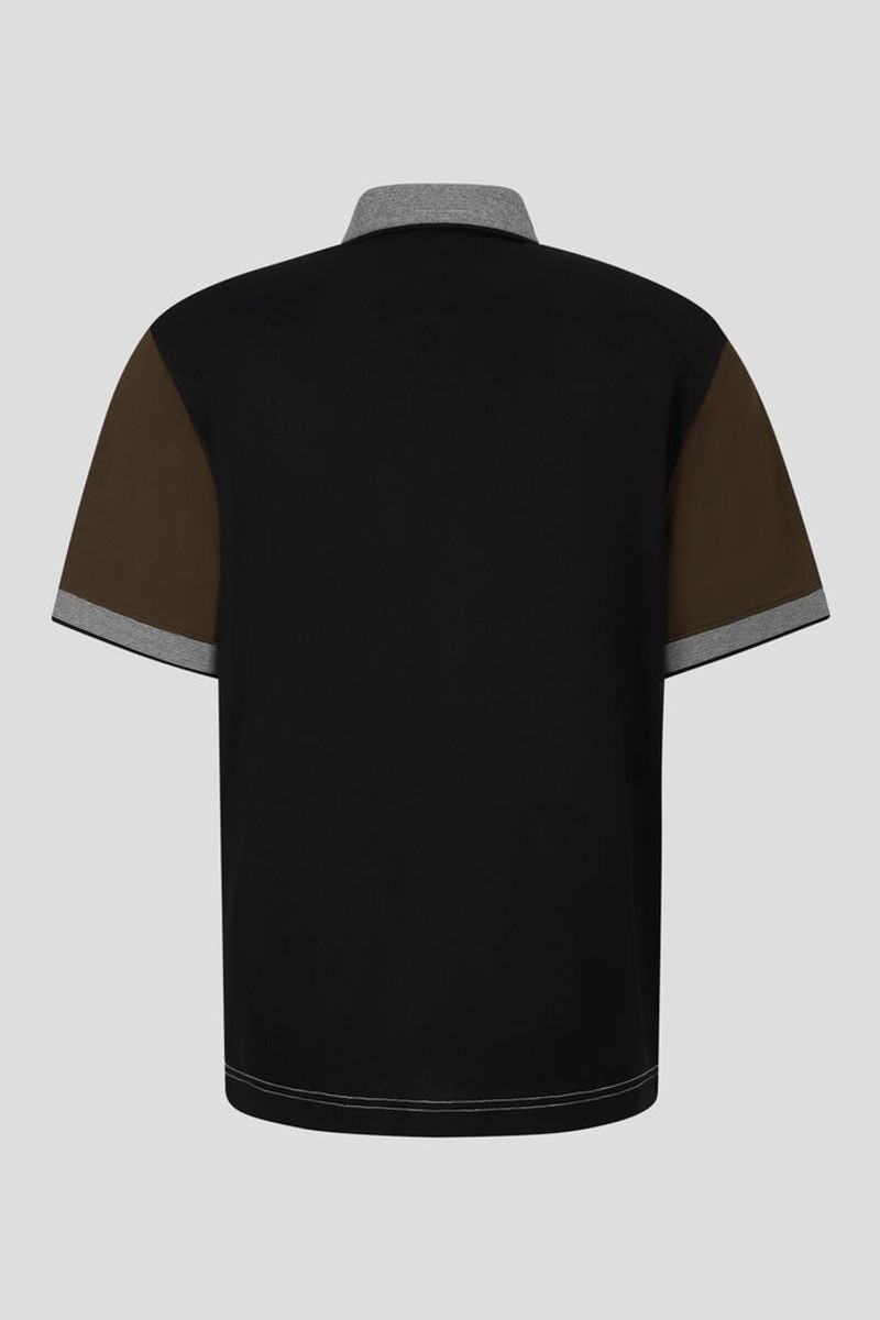 BOGNER Wisco Piqué polo shirt in Black/Brown outlook