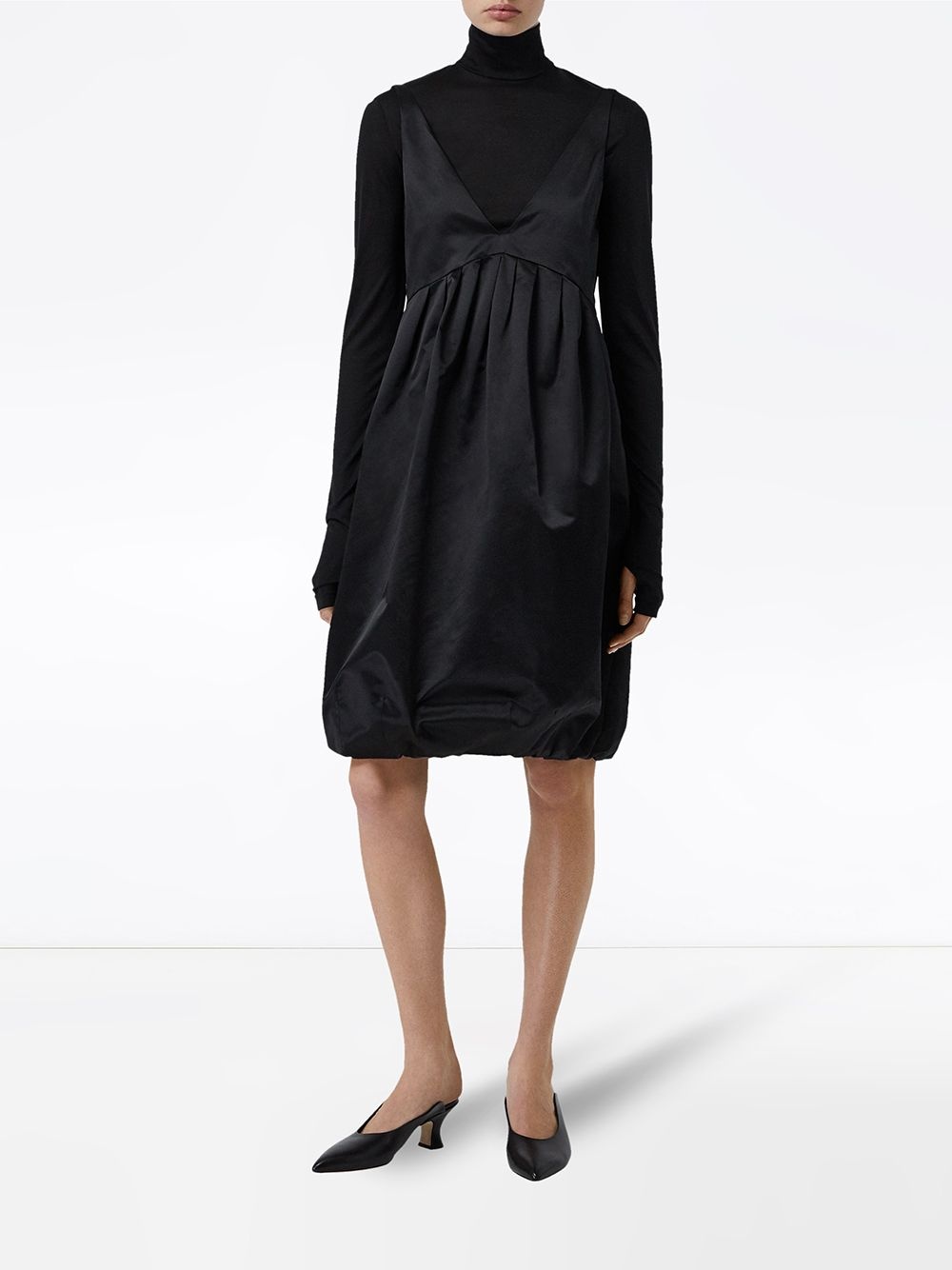 Duchess Satin Bubble Hem Dress - 2
