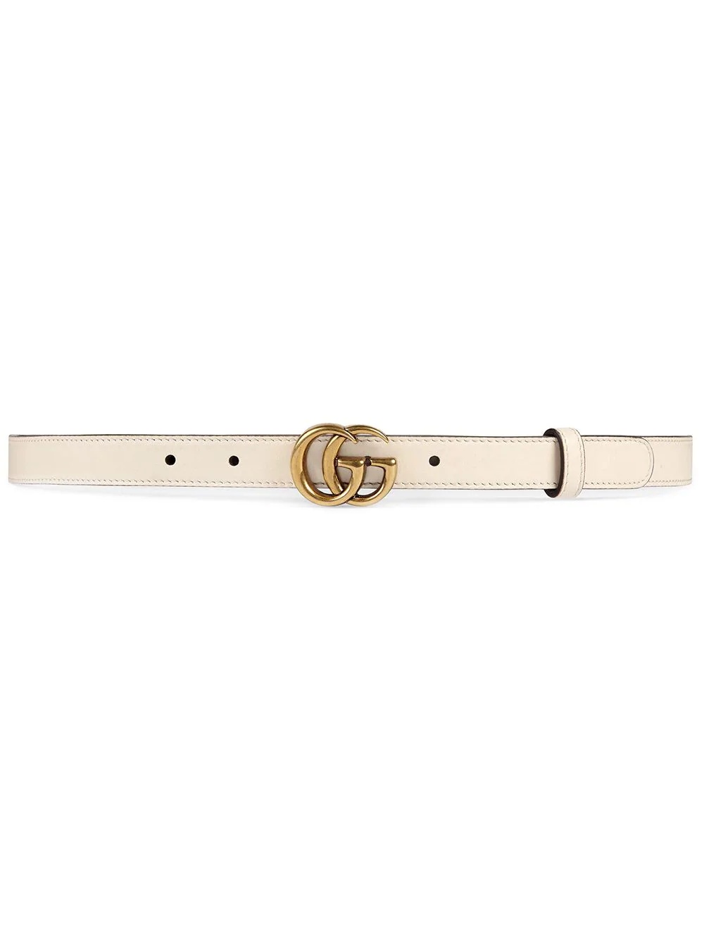 Leather belt with Double G buckle - 1