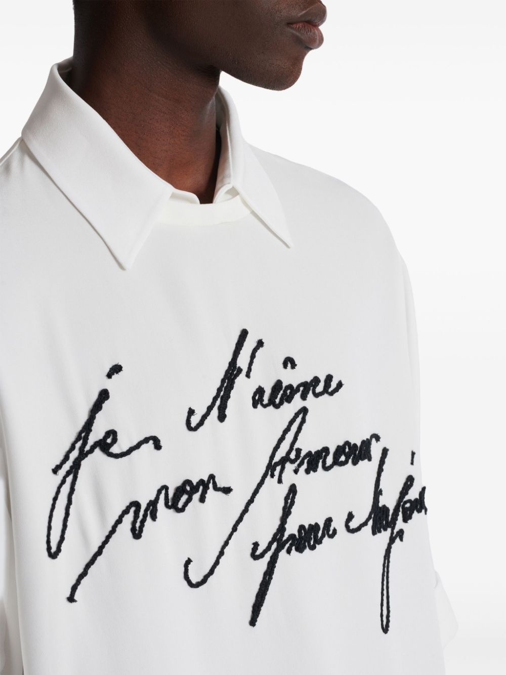 embroidered Love Letter polo shirt - 7