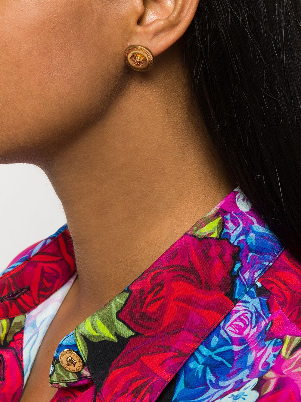 Versace Women Circular Medusa Earrings. - 2