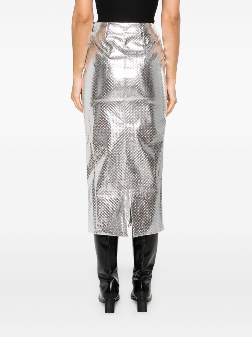 braided-effect pencil skirt - 4