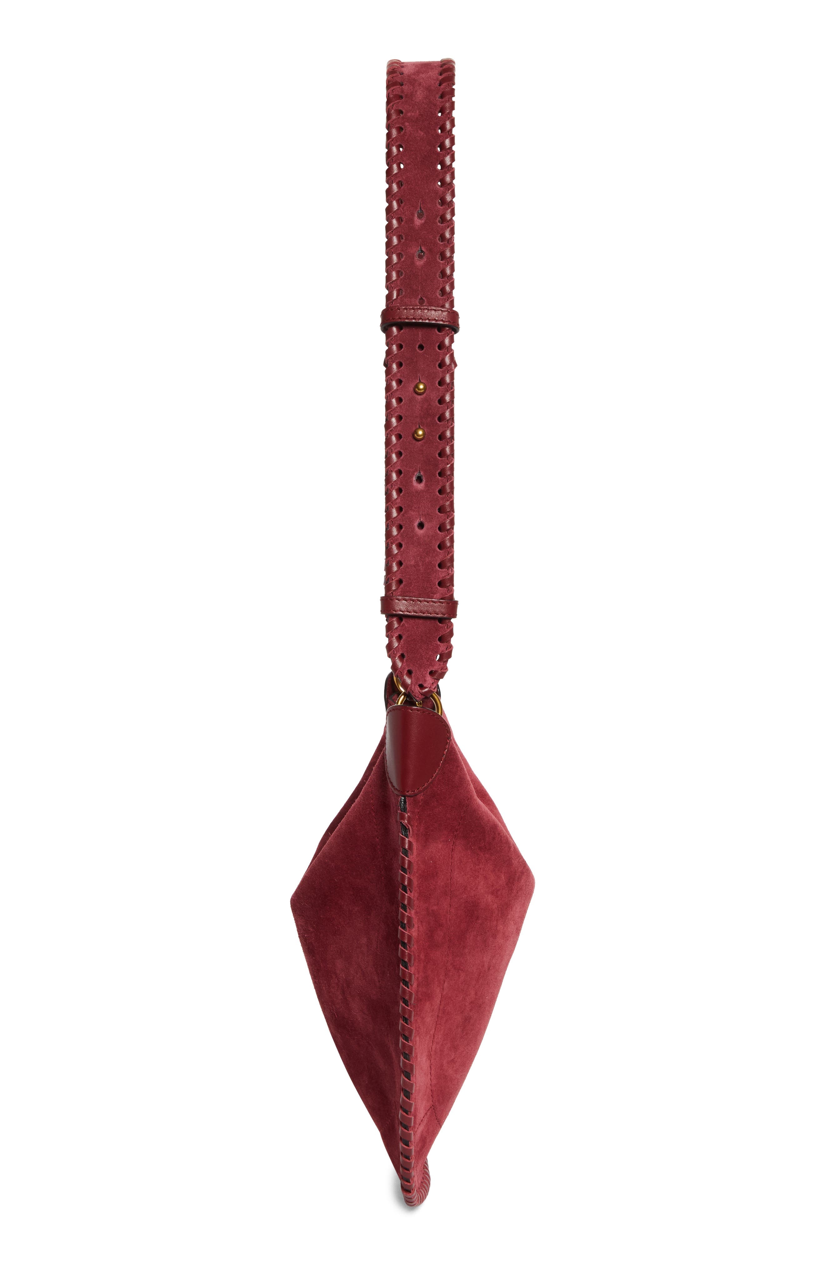 Isabel Marant Oskan XO Capsule Suede Shoulder Bag in Raspberry at Nordstrom - 5