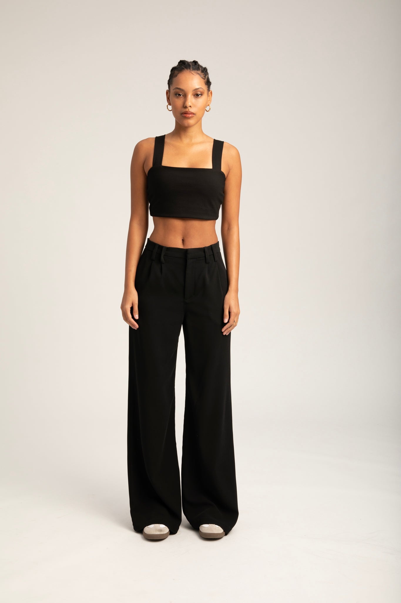 BLACK MICRO TUBE TOP WITH STRAPS - 2