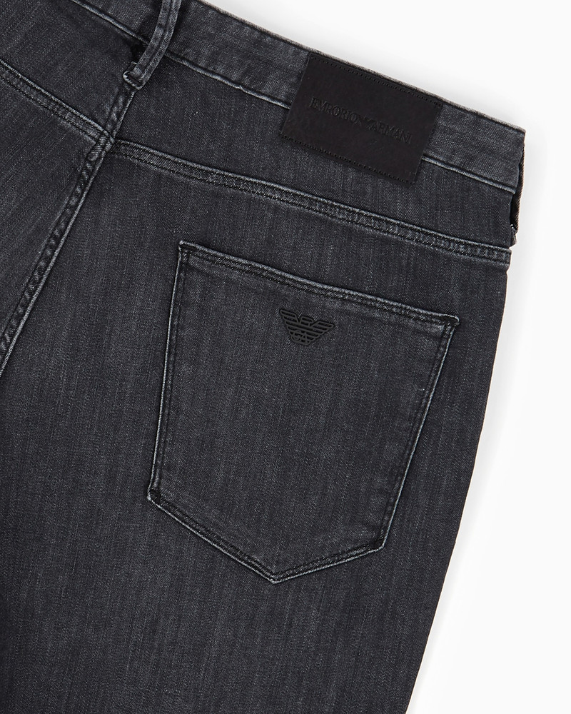 J06 WORN-EFFECT WASH, SLIM-FIT, 8 OZ DENIM JEANS 6