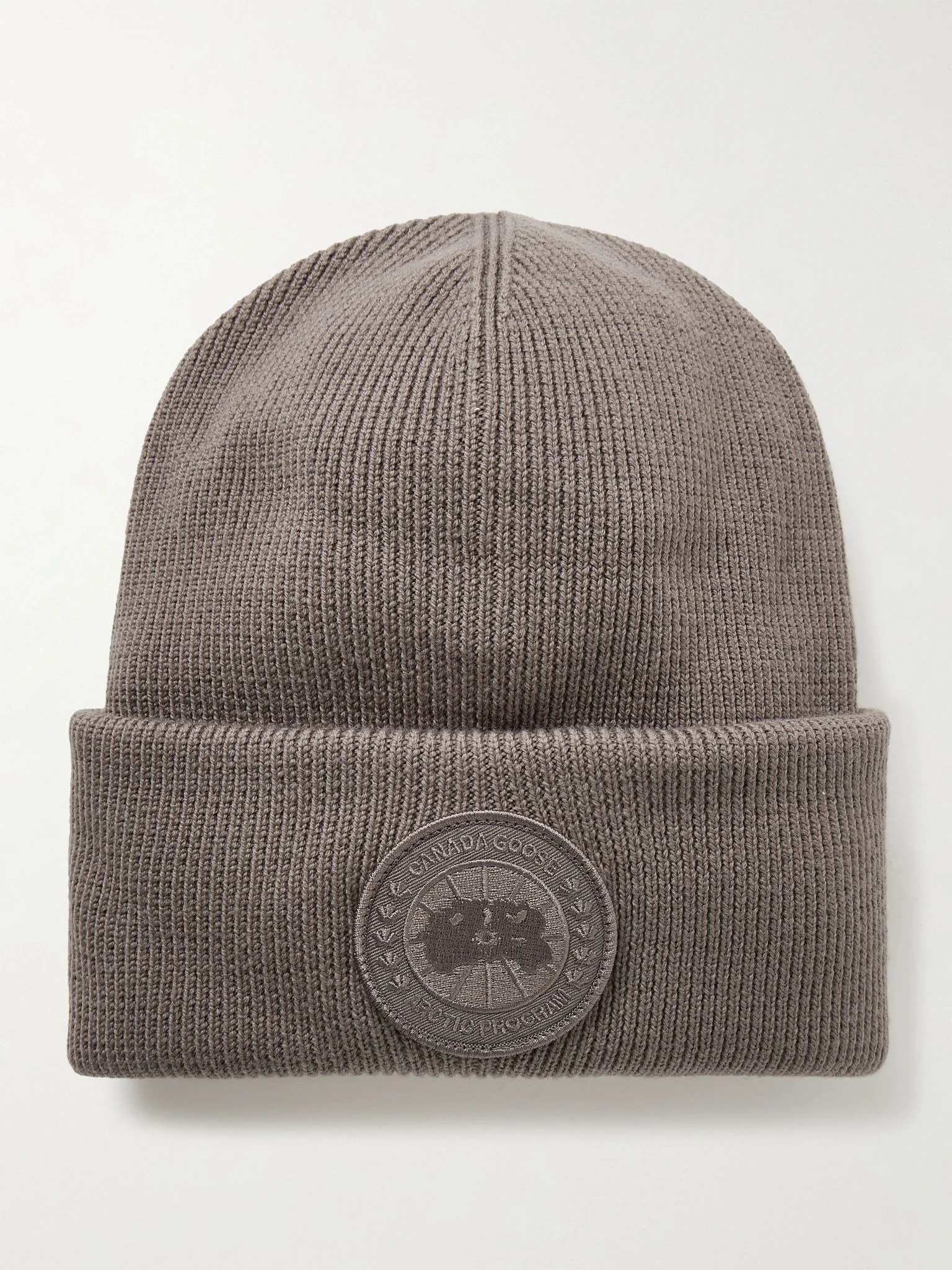 Logo-Appliquéd Wool Beanie Brown - 1