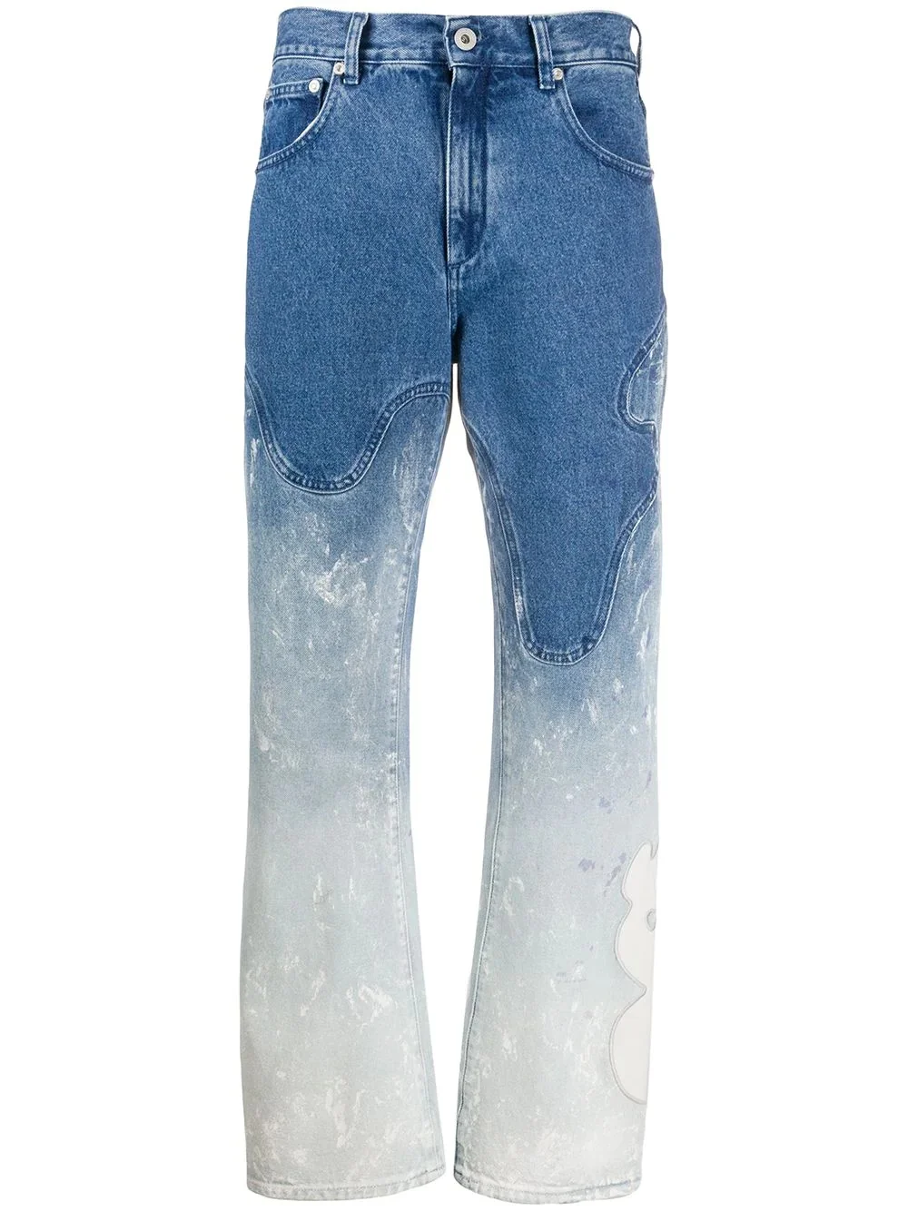 bleached baggy jeans - 1