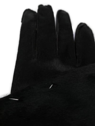 Maison Margiela signature-stitch logo pony-hair gloves outlook