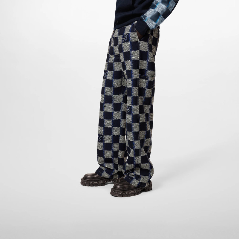 Damier Wool Workwear Pants 5